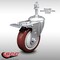 Service Caster 4 Inch SS Maroon Polyurethane 3/8 Inch Threaded Stem Caster Total Lock Brake SCC SCC-SSTSTTL20S414-PPUB-MRN-381615 - alternate 1